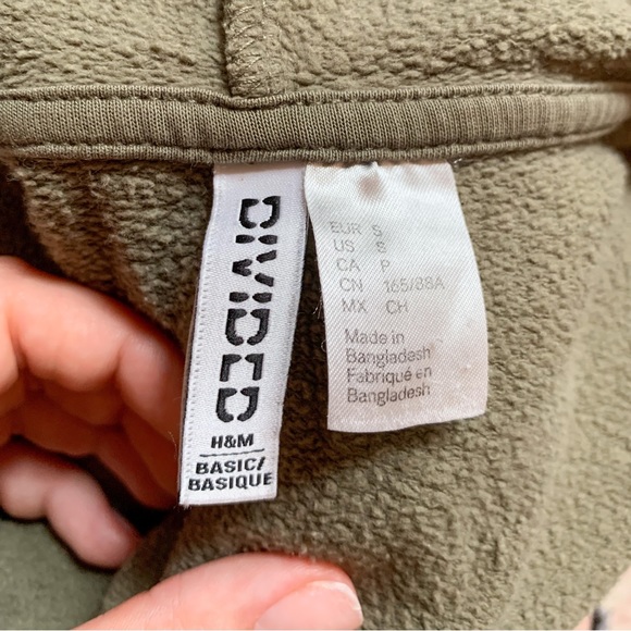 H&M Green Cropped Hoodie - Picture 4 of 5